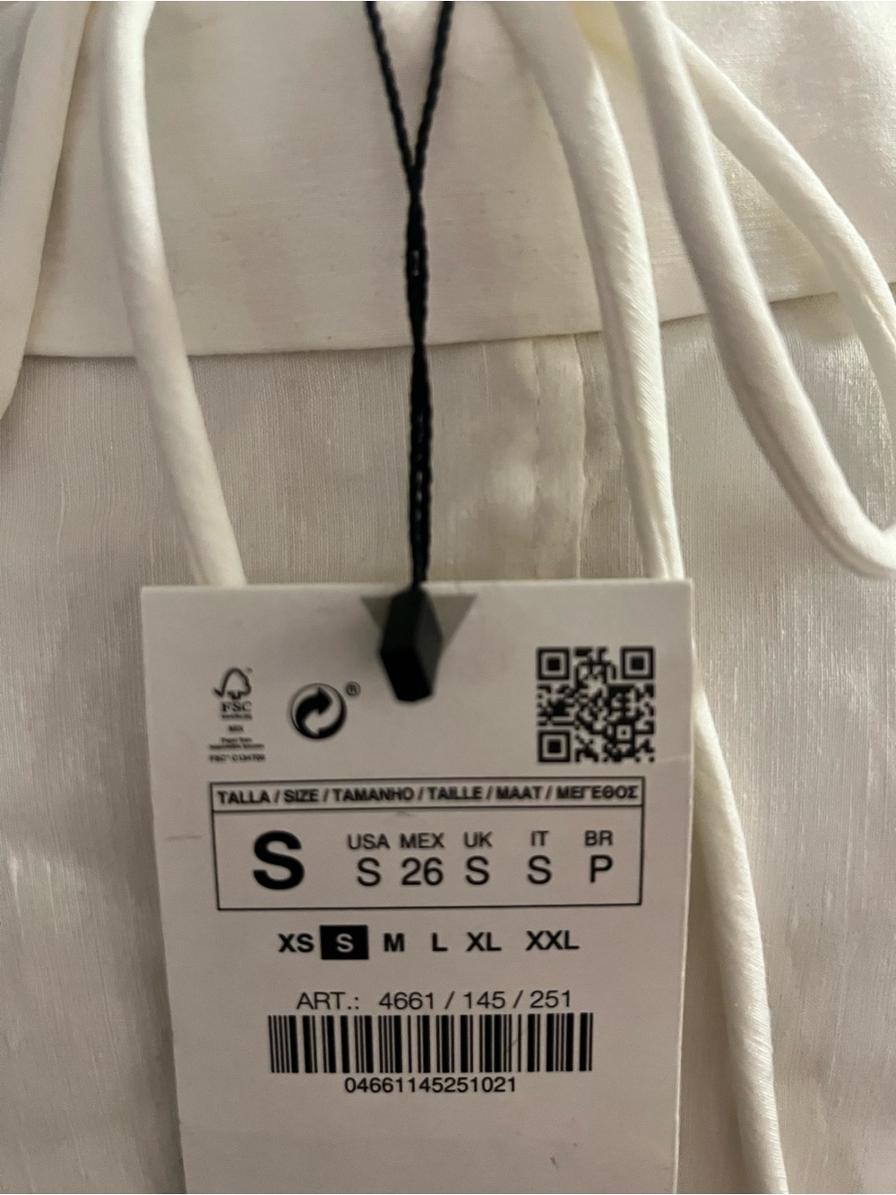 Zara White Satin Two-Piece in one Dress - Picture 9 of 13